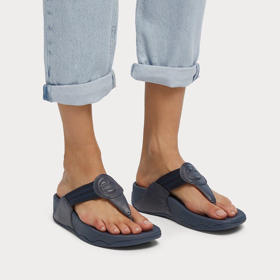 Fitflop Walkstar Zehenstegsandalen Mit Zehensteg Nachtblau