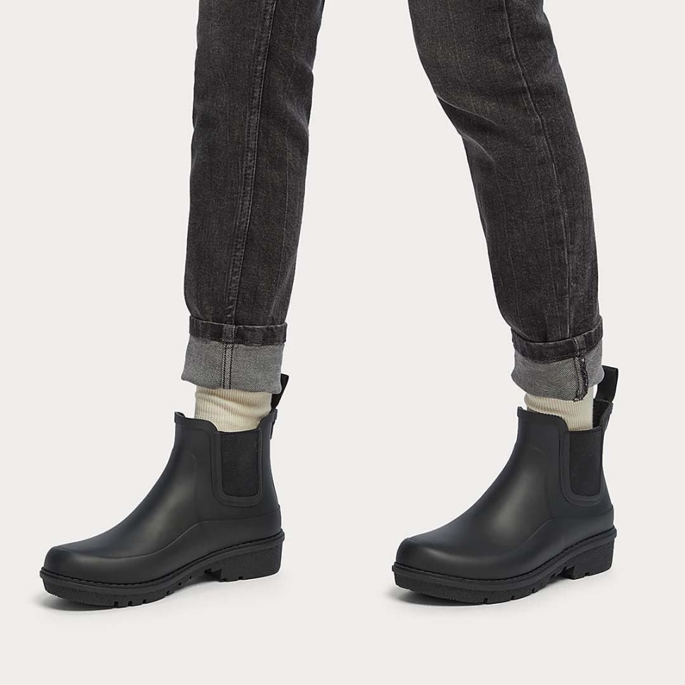 Fitflop Wonderwelly Chelsea Regenstiefel Ganz In Schwarz