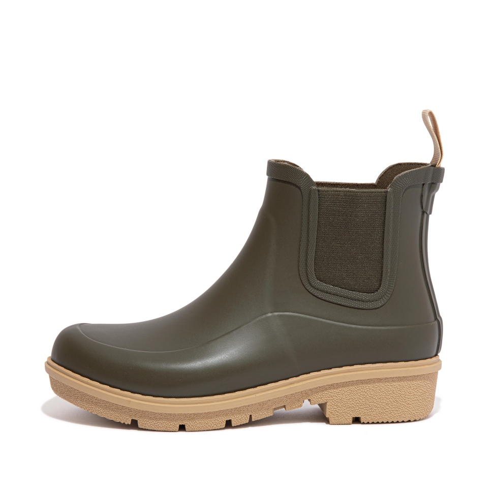Fitflop Wonderwelly Chelsea-Regenstiefel Mit Kontrastsohle, Moosige Mischung