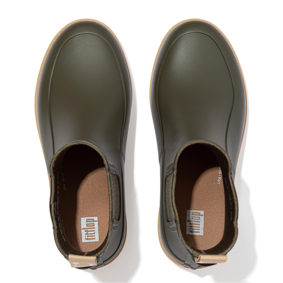Fitflop Wonderwelly Chelsea-Regenstiefel Mit Kontrastsohle, Moosige Mischung