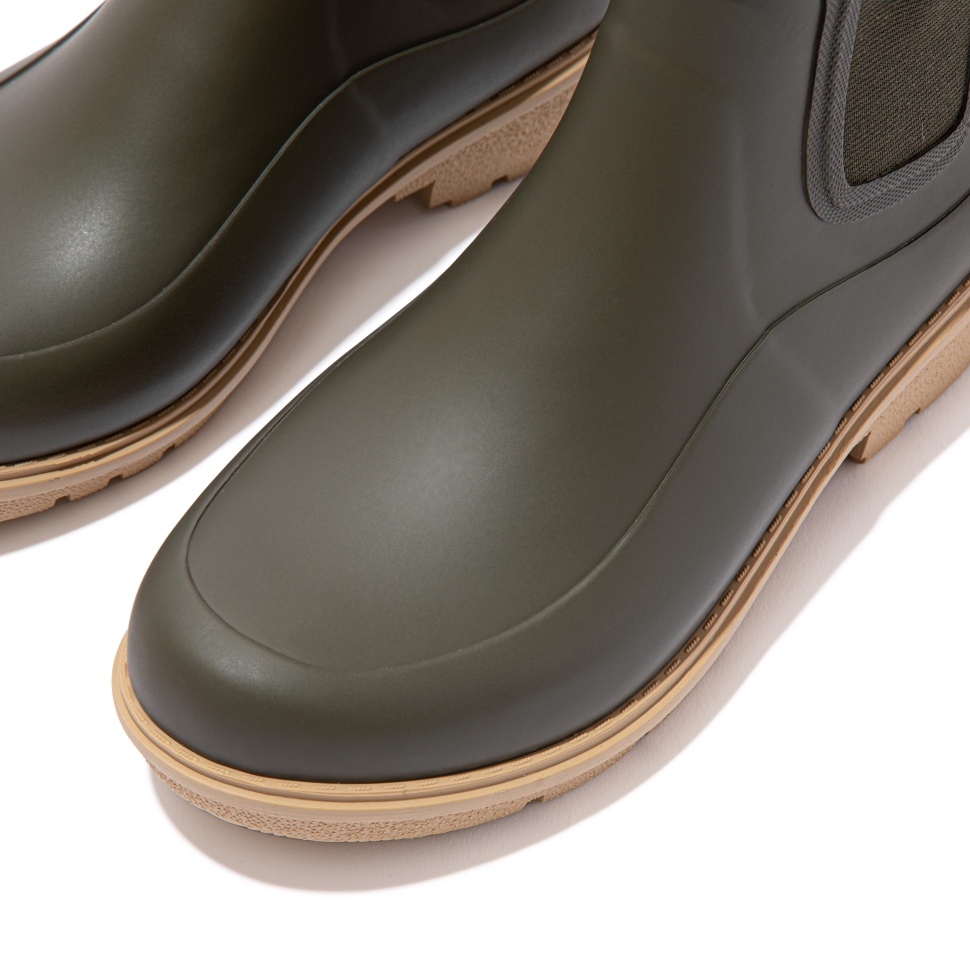 Fitflop Wonderwelly Chelsea-Regenstiefel Mit Kontrastsohle, Moosige Mischung