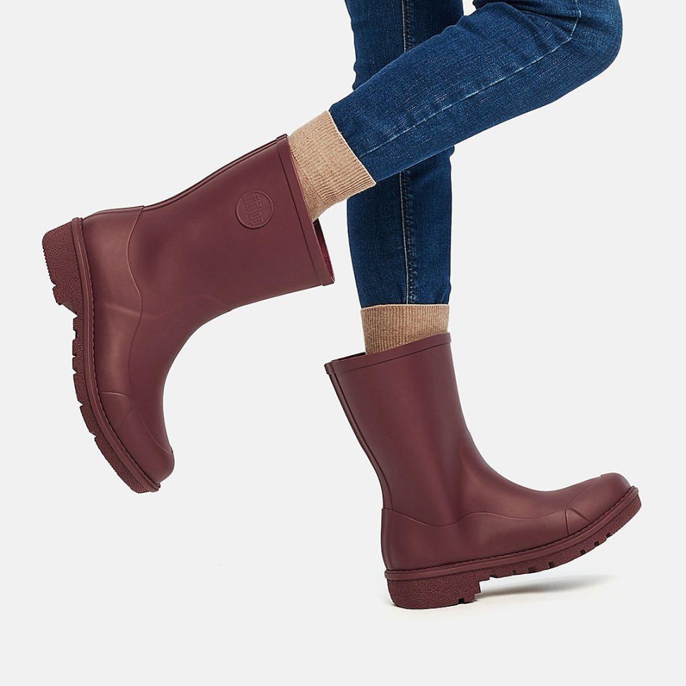Fitflop Wonderwelly Kurze Regenstiefel Kastanienbraun