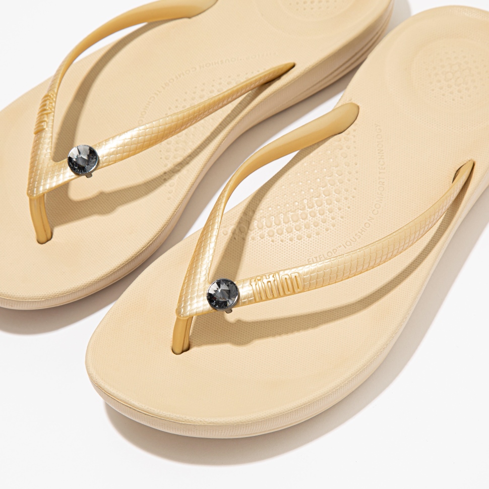 Fitflop Iqushion Charms Runde Kristallanhänger 2er-Pack Zinn