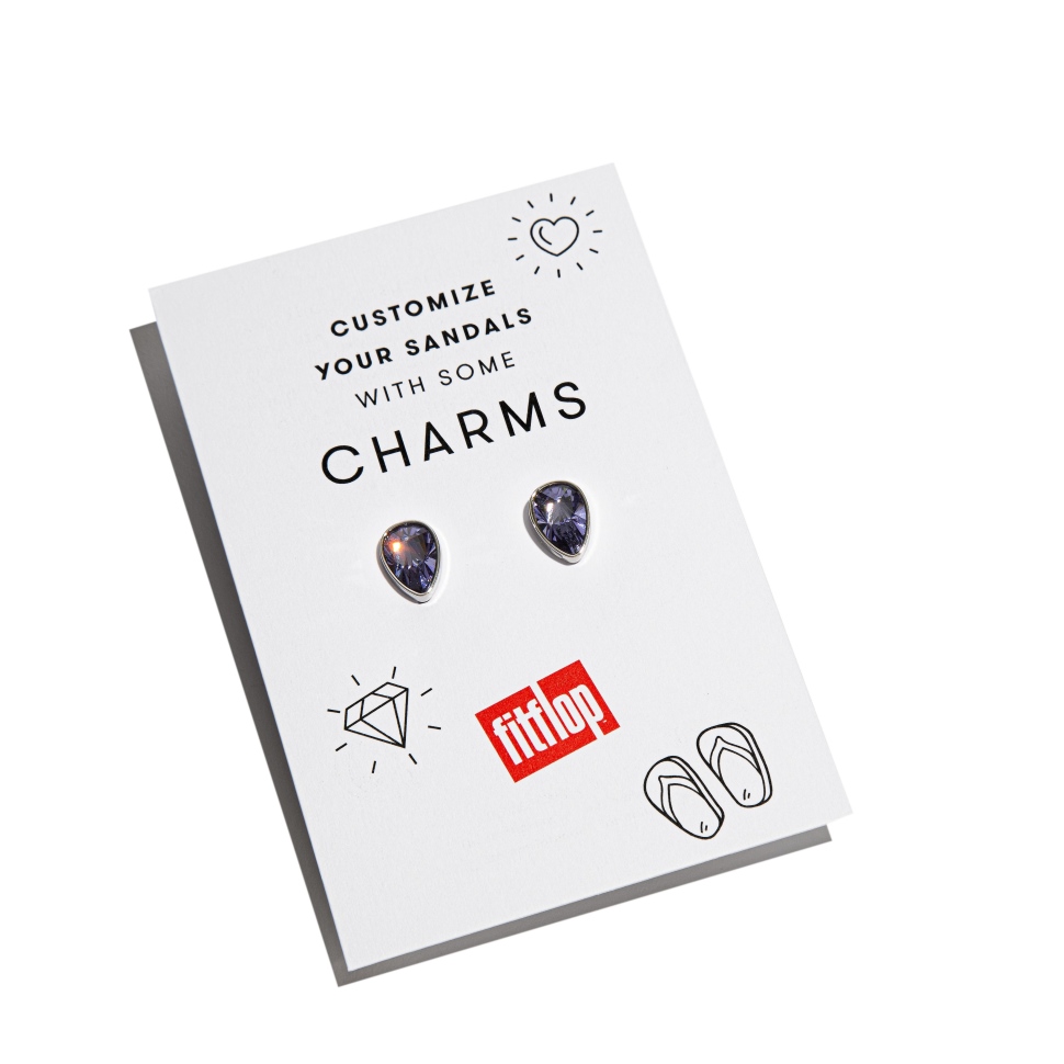 Fitflop Iqushion Charms Kristall-Tränen-Charms 2er-Pack Lavendelfarben