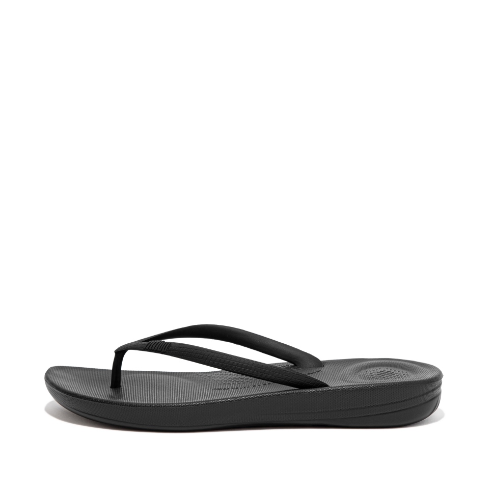 Fitflop Iqushion Ergonomische Flip-Flops Ganz In Schwarz