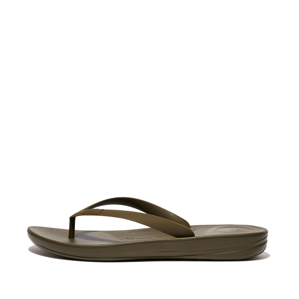 Fitflop Iqushion Ergonomische Herren-Flip-Flops Moosig