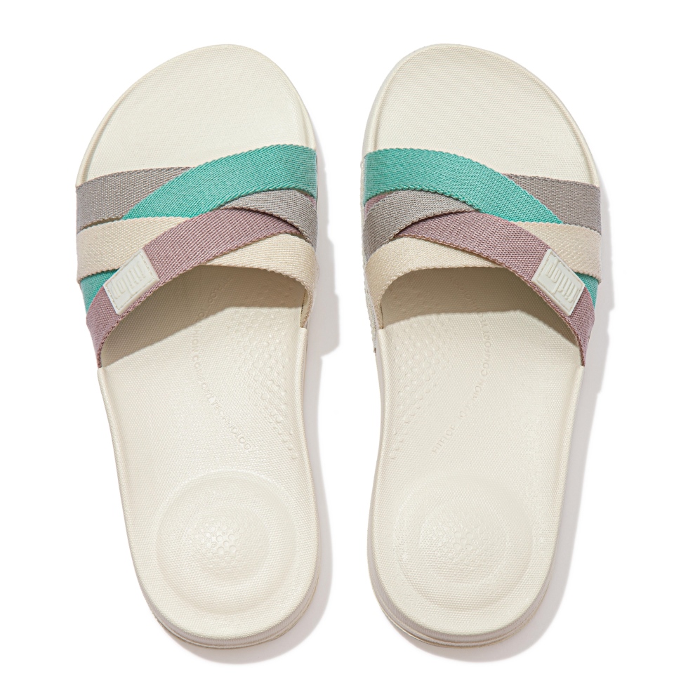 Fitflop Iqushion Pantoletten Mit Mehreren Riemen Creme-Mix