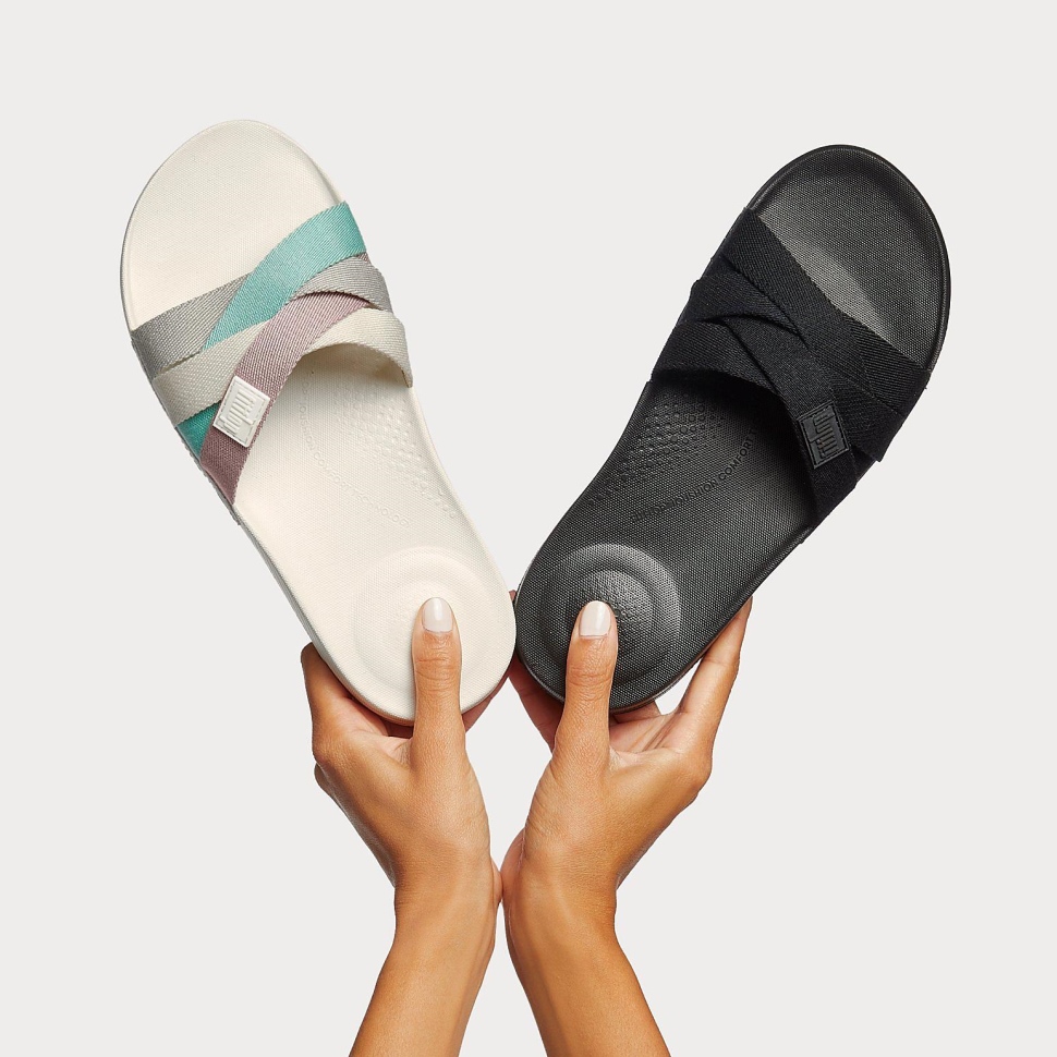 Fitflop Iqushion Pantoletten Mit Mehreren Riemen Creme-Mix