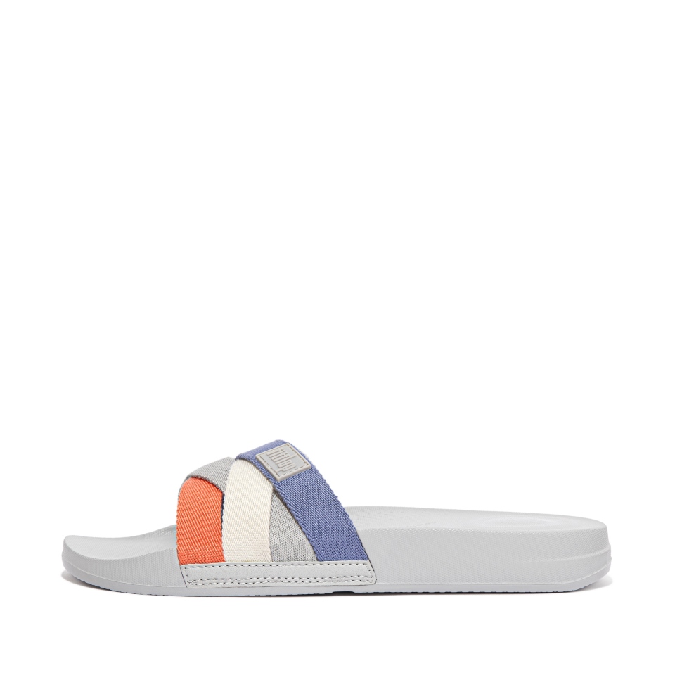 Fitflop Iqushion Pantoffeln Mit Mehreren Riemen Soft Grey Melange