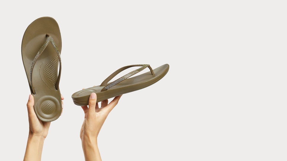 Fitflop Iqushion Ombré-funkelnde Flip-flops Moosig