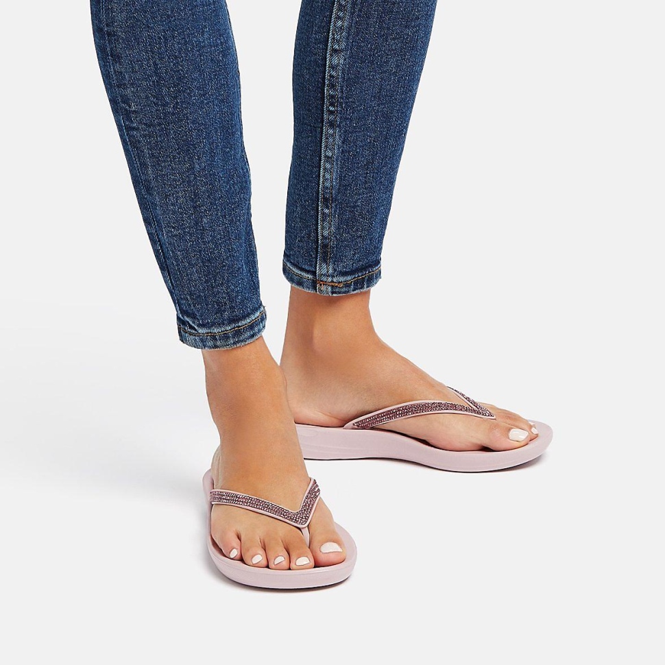 Fitflop Iqushion Sparkle Ergonomische Flip-Flops In Zartem Flieder
