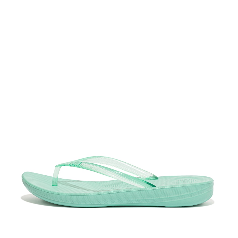 Fitflop Iqushion Transparente Flip-flops Seeschaum Grün