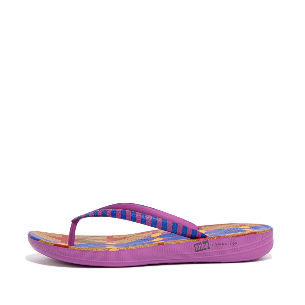 Fitflop Iqushion X Yinka Ilori Flip-flops Blau-pflaume
