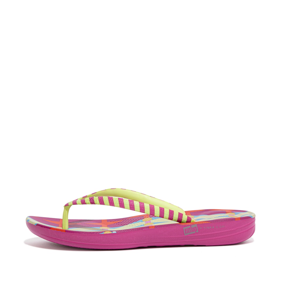 Fitflop Iqushion X Yinka Ilori Flip-flops Zitrone-fuchsia