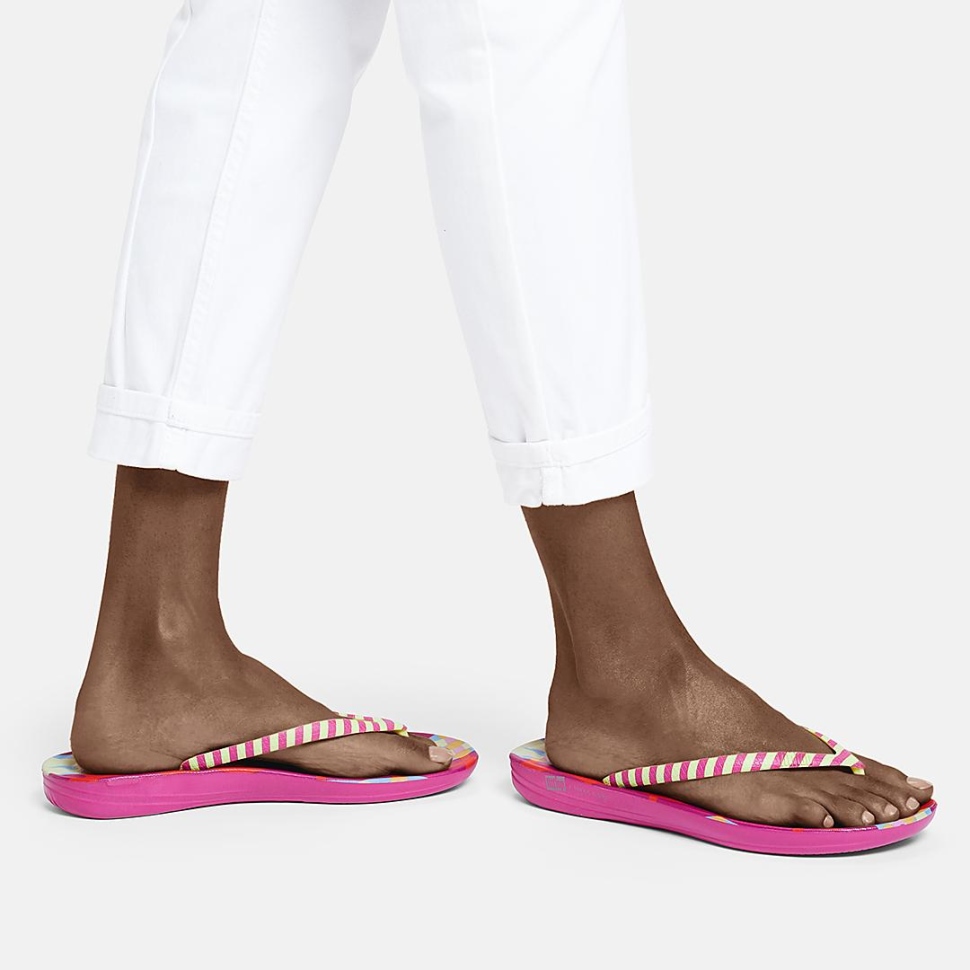 Fitflop Iqushion X Yinka Ilori Flip-flops Zitrone-fuchsia