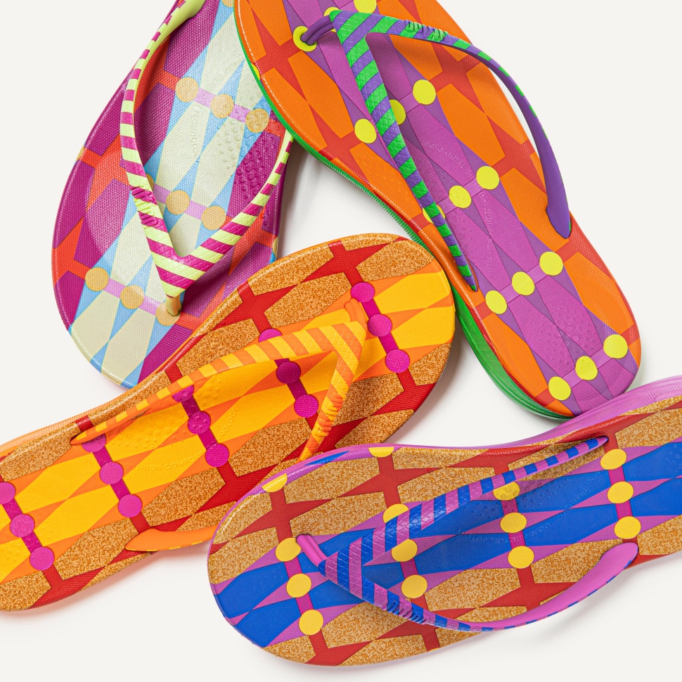 Fitflop Iqushion X Yinka Ilori Flip-flops Gelb-orange